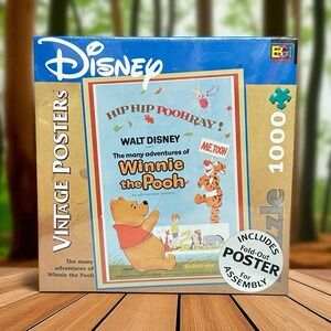 Disney Vintage‎ Posters Puzzle Adventures Winnie the Pooh Buffalo Games 1000 Pcs